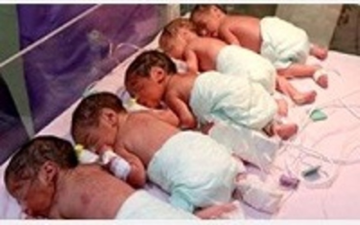 ترخیص سه نوزاد از پنج قلوهای مشهدی در بیمارستان ام‌البنین (س) مشهد
