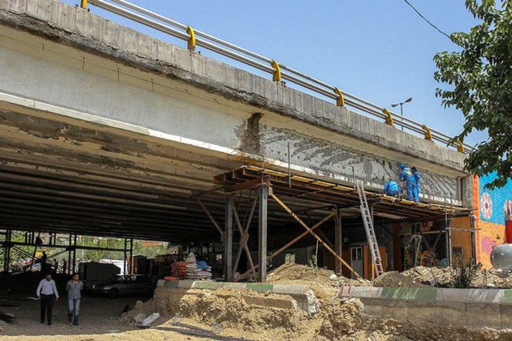 پیشرفت ۷۰ درصدی پروژه احداث پل سواره رو مسیل اقبال شرقی