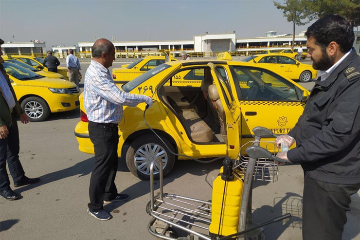 ضدعفونی ۱۰۰۰ دستگاه تاکسی ناوگان تاکسیرانی
