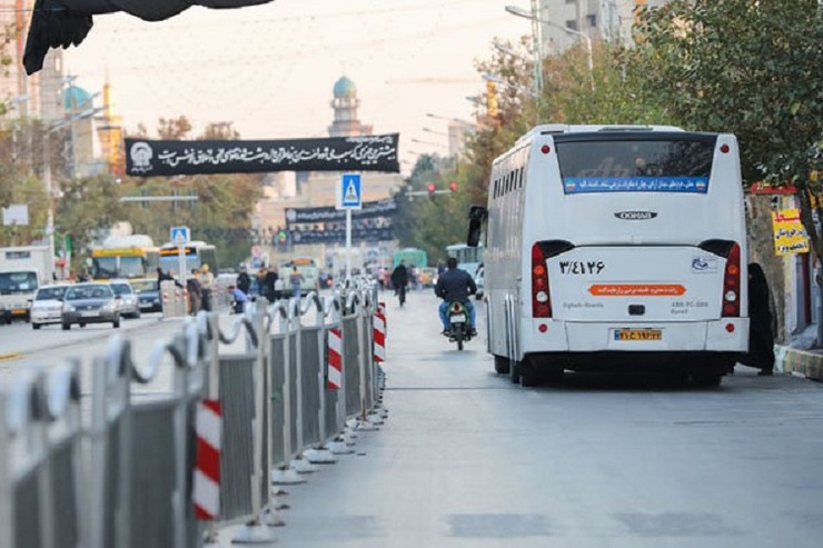 خدمات اتوبوس رانی در مشهد همچنان تعطیل است