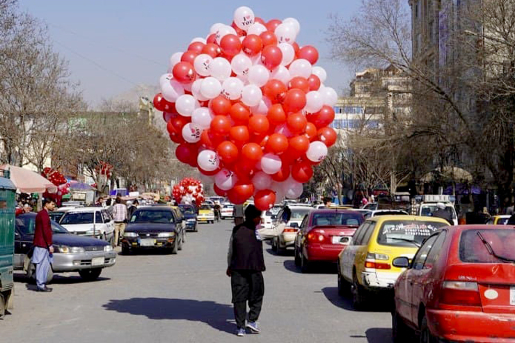 ولنتاین در خیابان‌های کابل + عکس