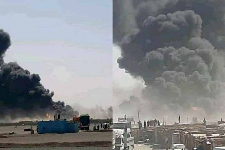 ایران مرز خود را برای ورود کامیون‌ها باز کرد | ۳ مخزن سوخت در مرز ایران و افغانستان آتش گرفت