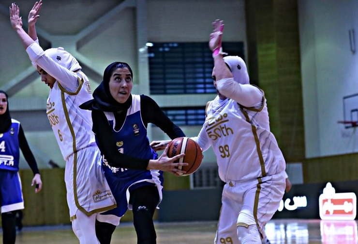 پرش تیم بسکتبال زنان مهرام از از روی چاه نفت |فینال تمام تهرانی