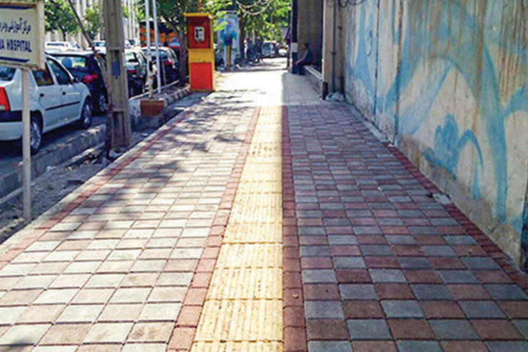 پایان عملیات عمرانی اصلاح و بهسازی پیاده‌رو خیابان کوهسنگی