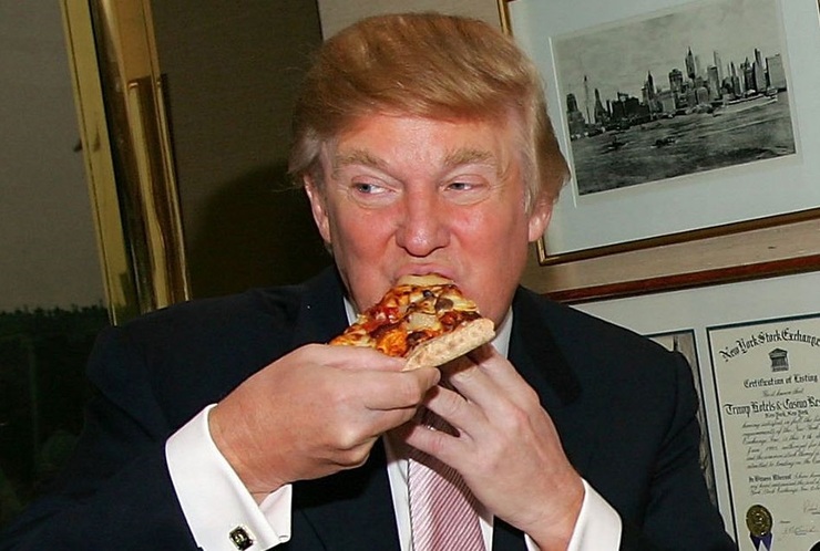 پیتزای مخصوص ترامپ با سس کرونا