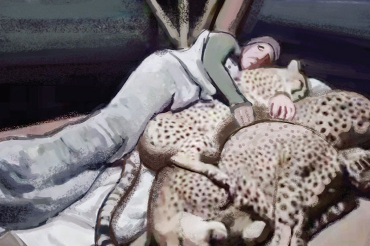 ارزیابی‌های نادرست در پی انتشار ویدئوی خوابیدن مردی در کنار یوزپلنگ‌ها