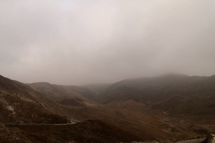 شهروند خبرنگار | هوای ابری کوه های خلج در فصل زمستان مشهد