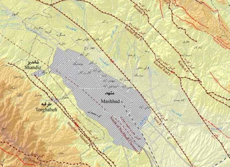 ابلاغ ممنوعیت ساخت و ساز در محدوده گسل‌های مشهد