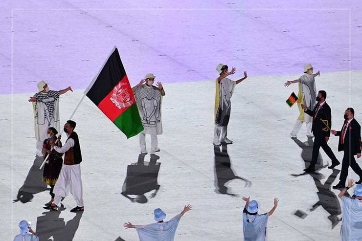 رژه کاروان ورزشی افغانستان در المپیک توکیو + عکس و فیلم