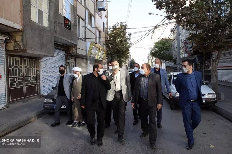 جمعی از اعضای شورای شهر مشهد از محلات رسالت و خاتم‌الانبیاء بازدید کردند
