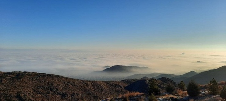 شهروند خبرنگار | هوای مه آلود کوه پارک مشهد