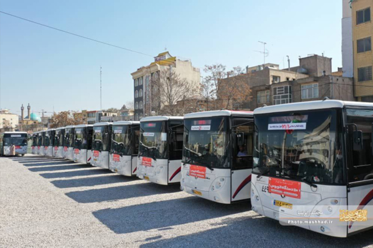 بهره‌برداری رسمی از ۱۱۰ دستگاه اتوبوس جدید و بازسازی شده در مشهد