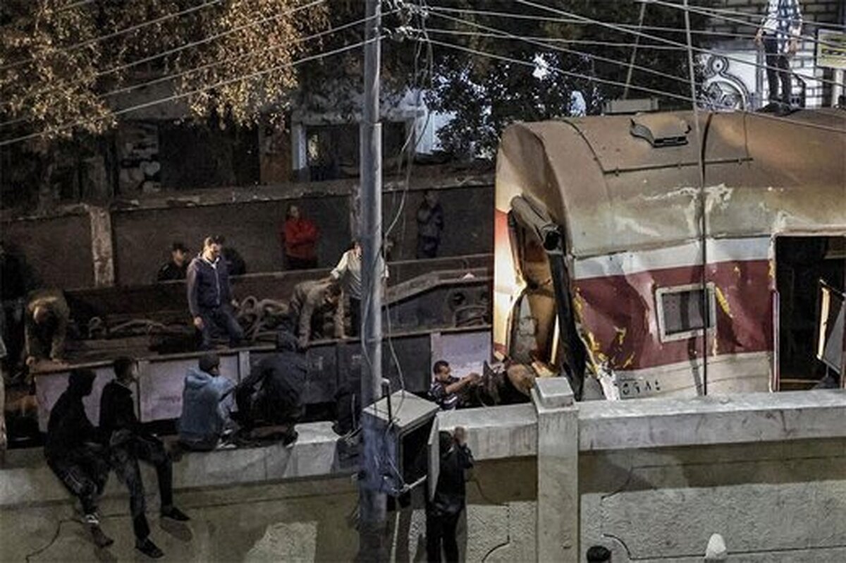 ویدئو| تصاویری از صحنه خروج خونین و مرگبار قطار از ریل در مصر