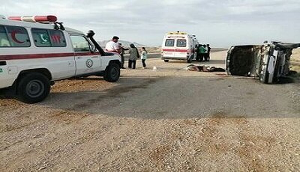 یکی از خودرو‌های همراه استاندار سیستان و بلوچستان واژگون شد (۲۰ اسفندماه ۱۴۰۱)