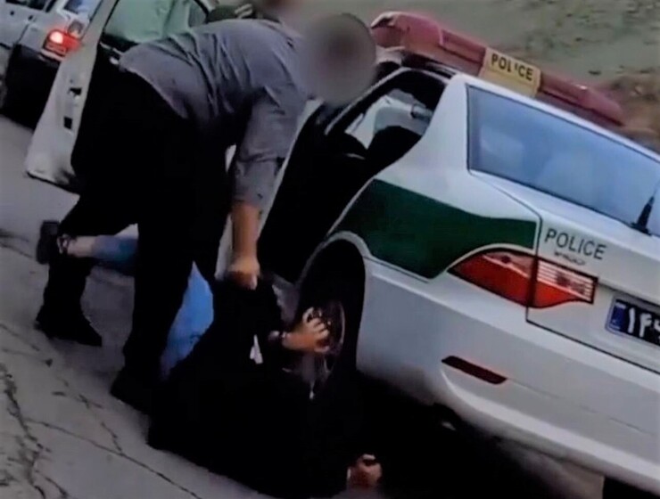 بازداشت خشن یک زن در سد لتیان + فیلم