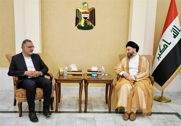 دیدار شهردار تهران با رهبر جریان حکمت ملی عراق| درخواست حکیم برای هماهنگی ایران و عراق در سطوح عالی برای زیارت اربعین