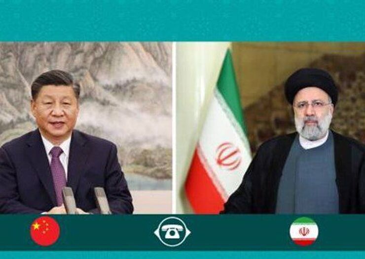 گفت‌وگوی یک ساعته روسای جمهور ایران و چین درباره توسعه همکاری‌های راهبردی اقتصادی