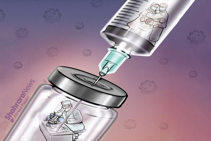 کارتون | روزانه ۶هزار واکسن کرونا در خراسان رضوی تزریق می‌شود