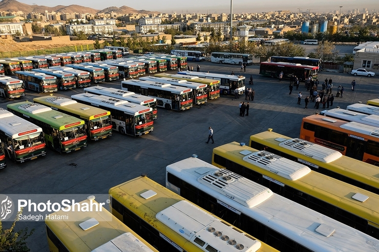  ۱۵۰۰ دستگاه اتوبوس جدید از کل کشور به ناوگان اتوبوسرانی مشهد اضافه شد