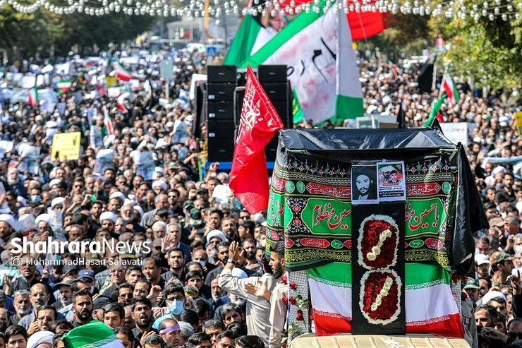 مراسم تشییع شهدای امنیت و شهدای دفاع مقدس در مشهد برگزار شد