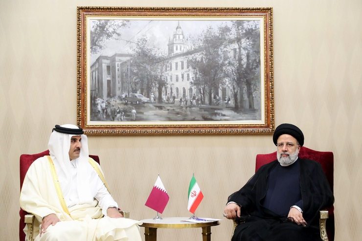 رئیسی و امیر قطر دیدار کردند| تاکید امیر قطر بر حق ایران برای استفاده صلح‌آمیز از انرژی هسته‌ای