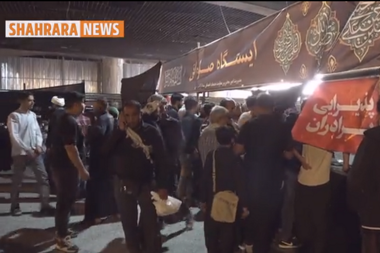 ویدئو | گزارشی از اسکان زائران رضوی در میدان شهدا مشهد