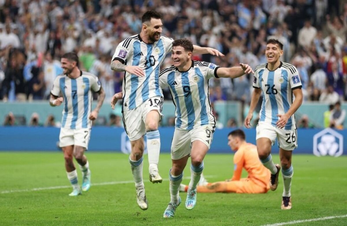 ویدئو گل سوم آرژانتین به کرواسی توسط آلوارز روی پاس مسی