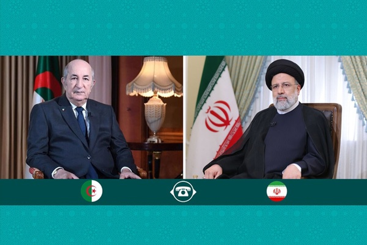 گفتگوی تلفنی رئیسی با همتای الجزایری | تاکید رئیس جمهور بر تشکیل جبهه منسجم علیه رژیم صهیونیستی