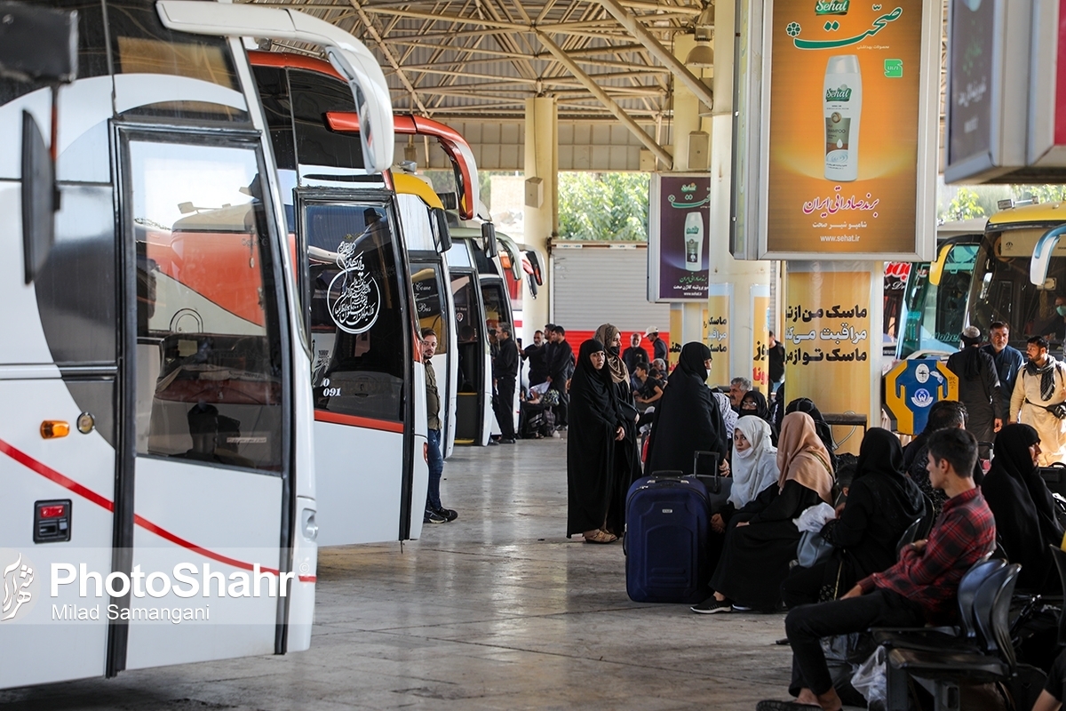 افزایش ۱۰ درصدی تردد مسافر در پایانه‌های مسافربری مشهد