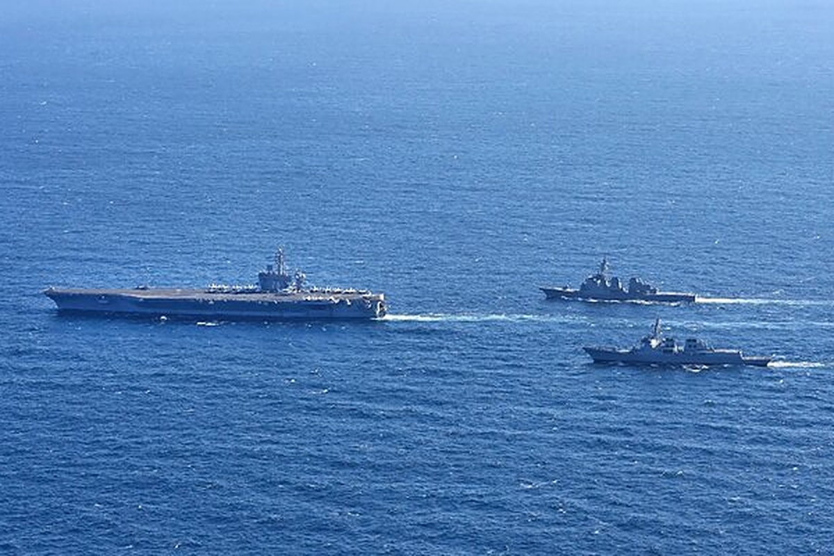 آمریکا، کره جنوبی و ژاپن در پاسخ به پیونگ یانگ رزمایش دریایی برگزار کردند
