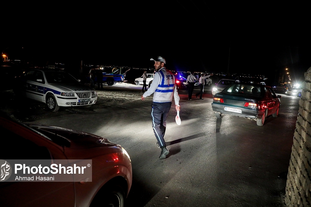 اعمال قانون هزار و ۹۲۹ فقره تخلفات حادثه‌ساز و توقف ۶۴ خودرو در مشهد (۵ دی ۱۴۰۲)