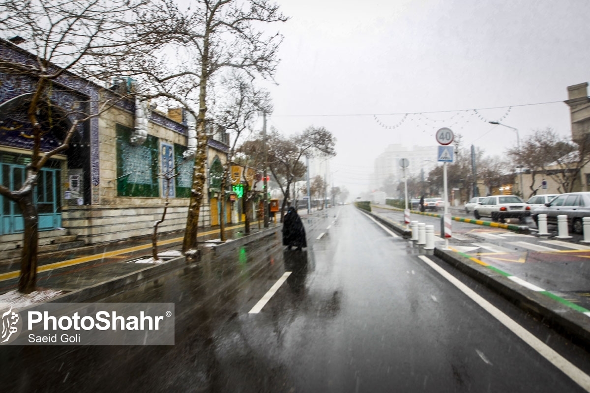 پیش‌بینی بارش برف و باران از اواسط هفته جاری در خراسان رضوی (١ بهمن ١۴٠٢)