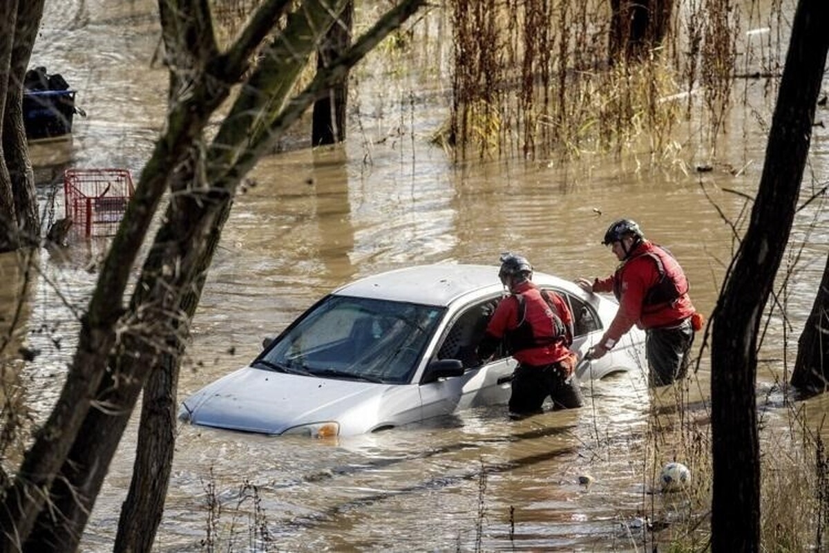 ویدئو| جاری شدن سیلاب در سن دیگو کالیفرنیا