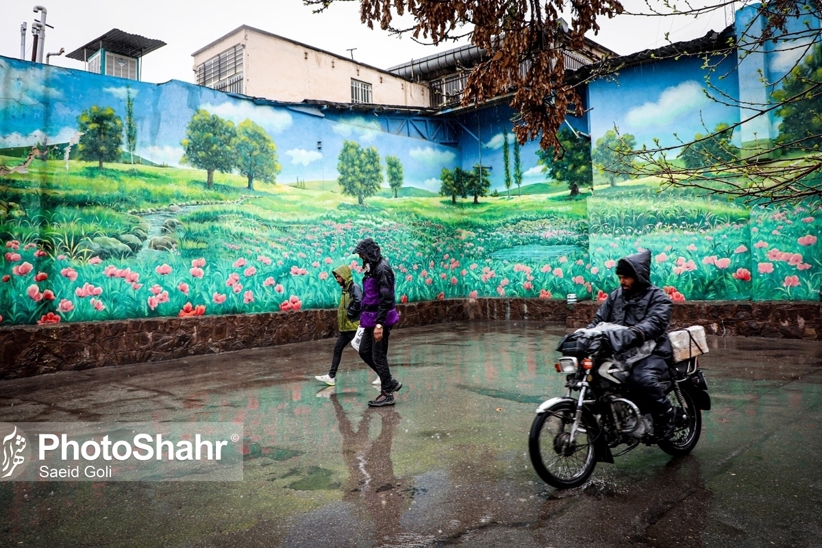 احتمال بارش باران در مشهد | تداوم بارش باران و وزش باد شدید در خراسان رضوی (٢١ اردیبهشت‌ماه ١۴٠٢) 