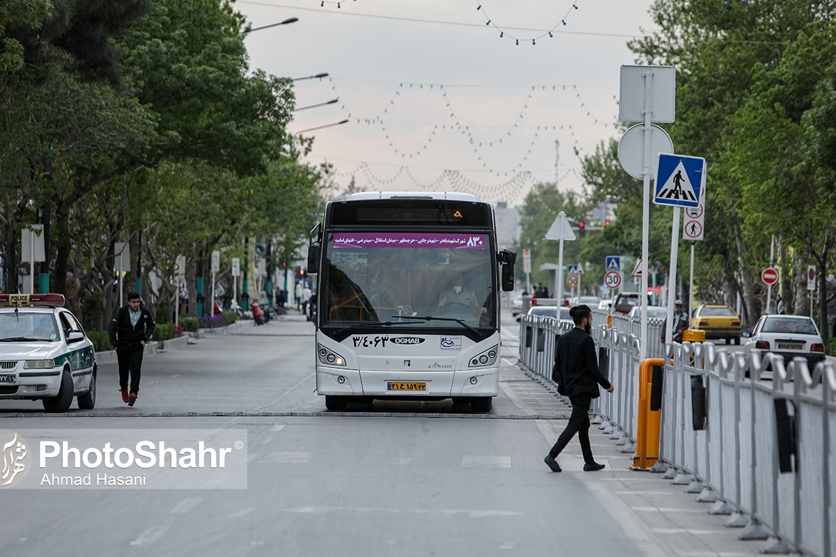 افزایش یک ساعته فعالیت تمامی خطوط اتوبوسرانی مشهد از نیمه خرداد ماه