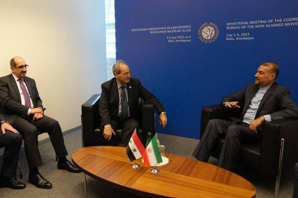 وزیر خارجه ایران با همتای سوری خود دیدار کرد