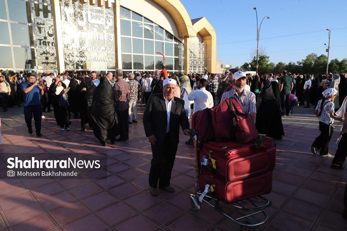 پایان عملیات بازگشت حجاج خراسانی | خدمات‌رسانی فرودگاه مشهد به بیش از ۱۱ هزار زائر سرزمین وحی
