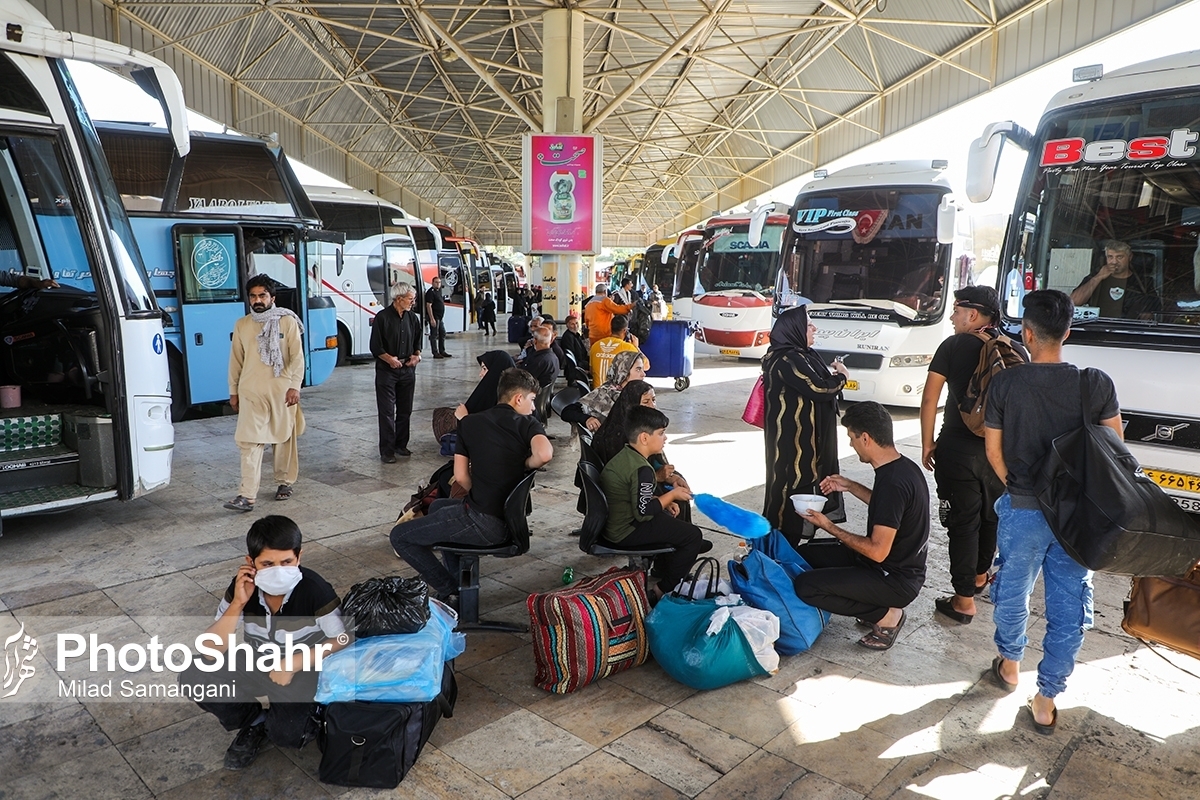 افزایش ۲۳ درصدی تردد زائران از طریق پایانه‌های مسافربری مشهد