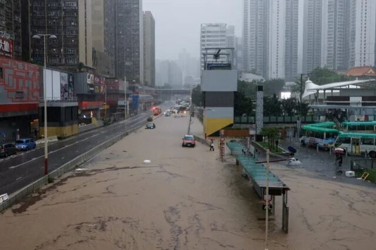 بارش شدید باران و سیل بی‌سابقه در هنگ کنگ