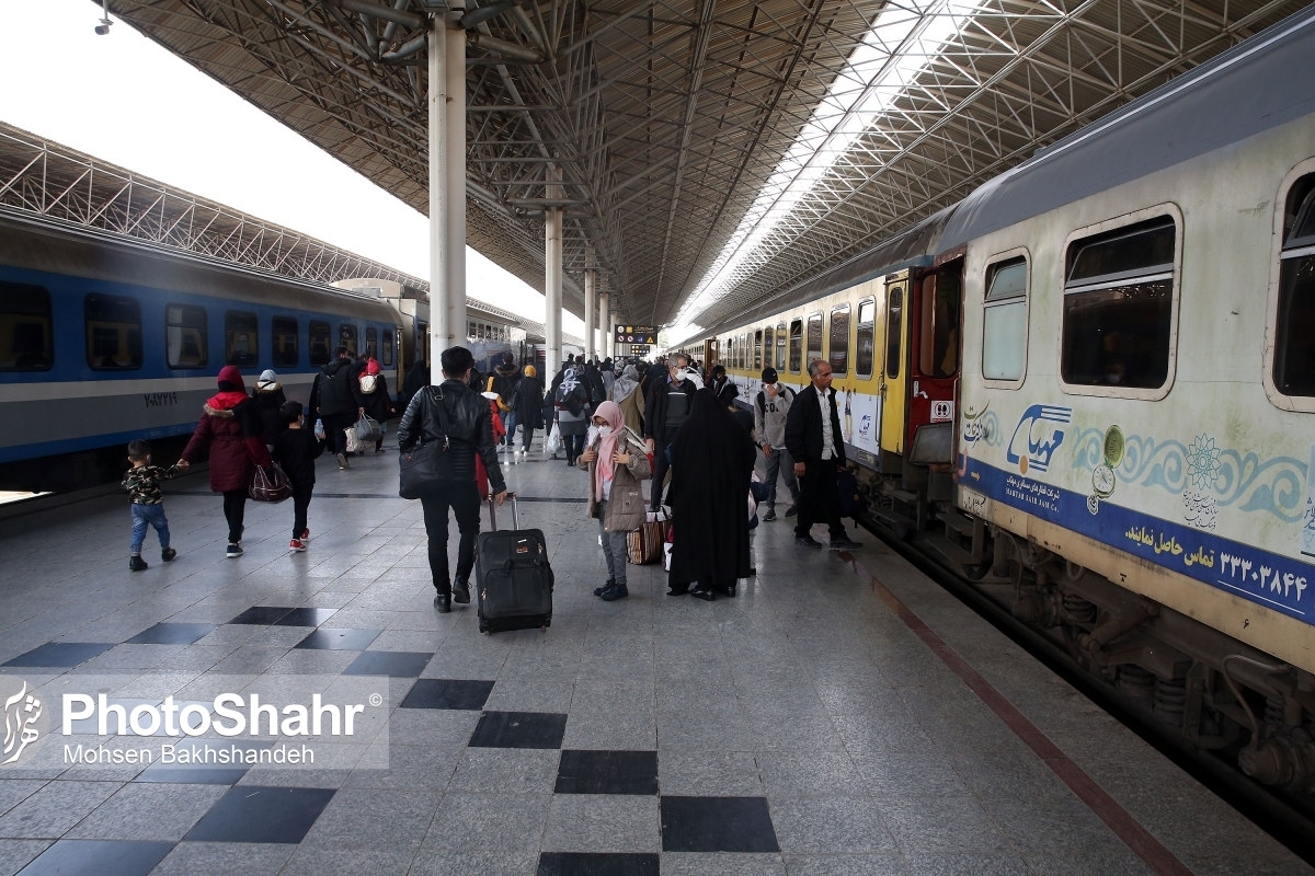 ورود روزانه ۴۰ هزار نفر به مشهد از طریق خطوط ریلی