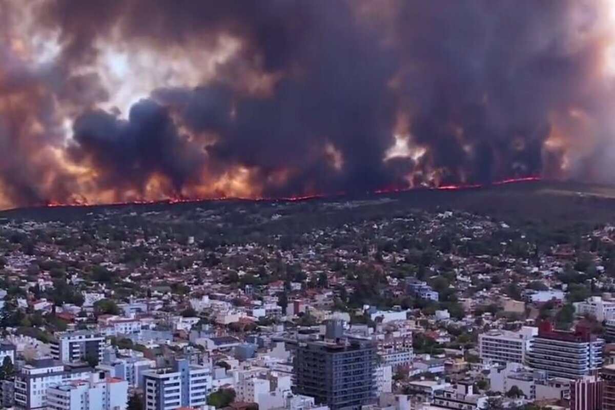 ویدئو| آتش‌سوزی گسترده در جنگل‌های آرژانتین