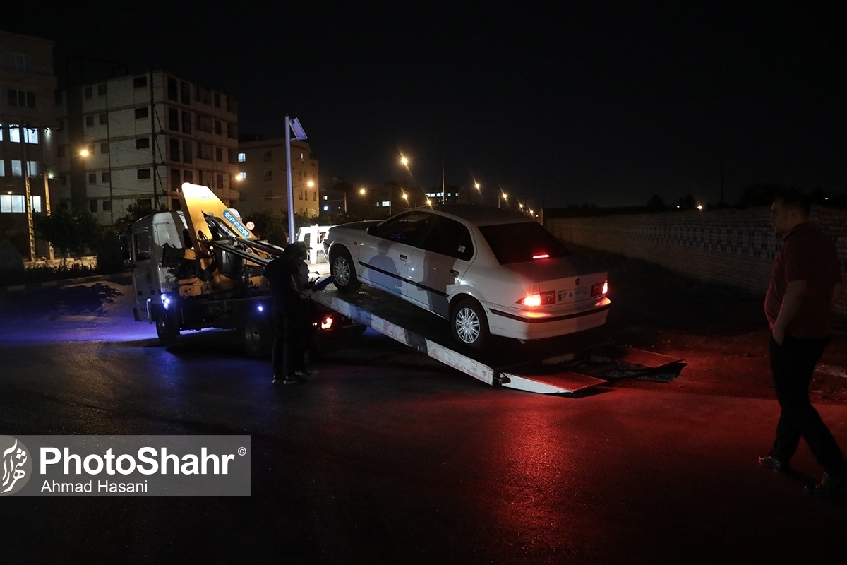 اعمال قانون ۳۵۷ دستگاه خودرو متخلف و حادثه ساز در مشهد (۴ مهر ۱۴۰۲)