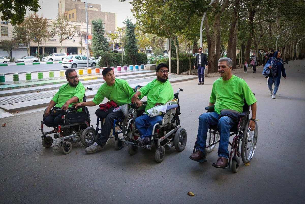 ویلچررانی جانبازان و معلولان مشهدی در پارک ملت برگزار شد(یکم آبان)