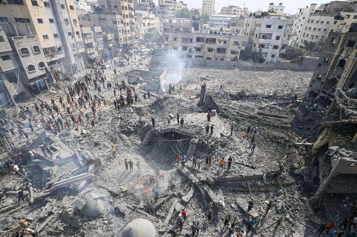 ویدئو| ویرانی‌های برجای مانده از حملات هوایی به غزه