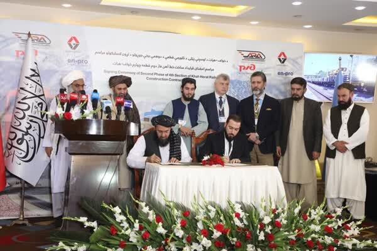 طالبان قرارداد ساخت مرحله دوم قطعه چهارم راه آهن هرات_خواف را امضا کردند
