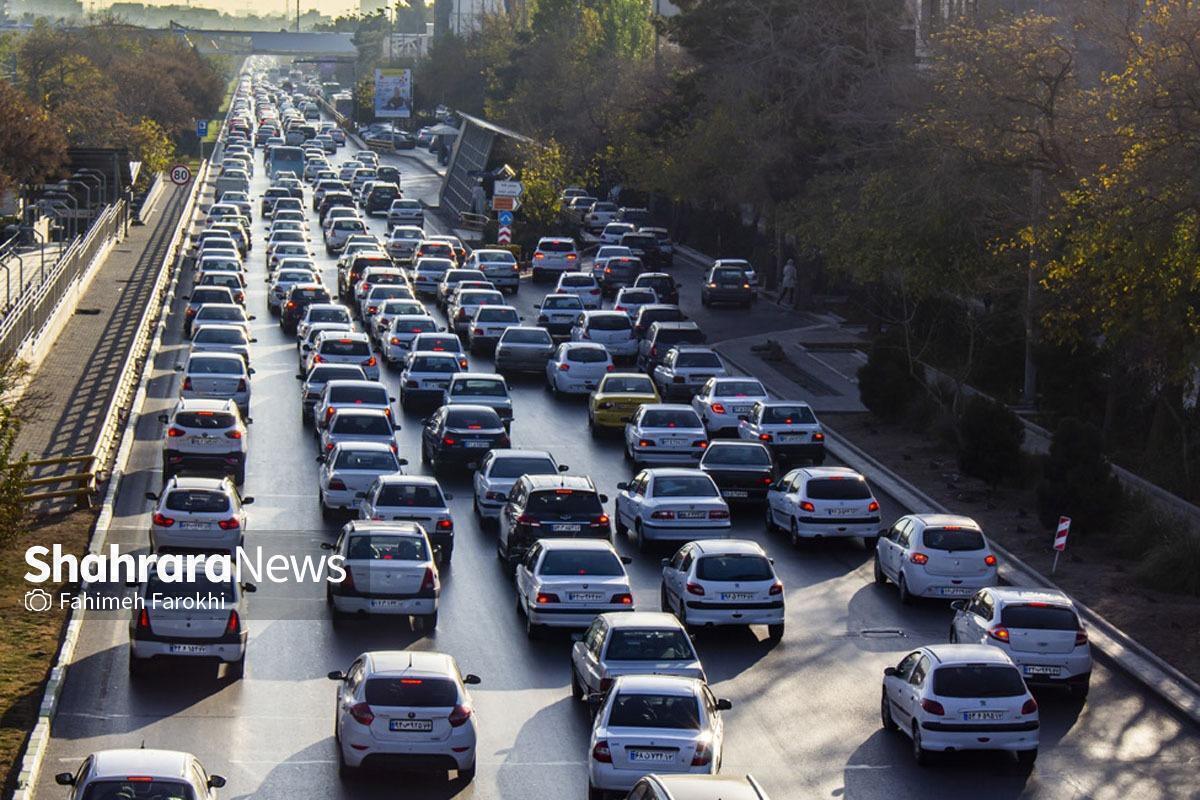 ترافیک سنگین در بزرگراه‌های مشهد| فوت عابرپیاده در برخورد با سواری در میدان سپاد ( ۱۰ اردیبهشت ۱۴۰۳)