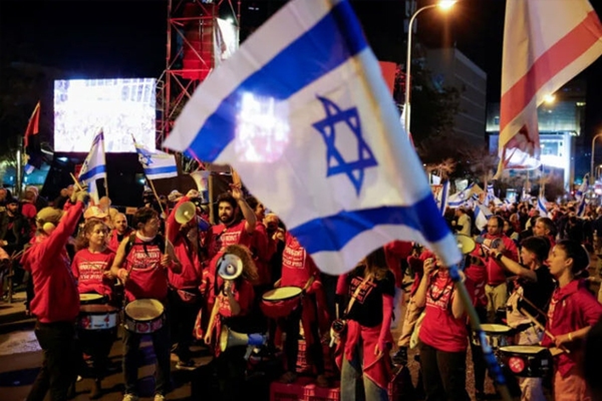 تظاهرات علیه نتانیاهو در قلب تل‌آویو (۱۱ اردیبهشت ۱۴۰۳)