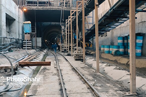 پیشرفت فیزیکی ۹۰ درصدی بخش سازه‌ای ایستگاه‌های فاز اول خط‌سه مترو مشهد
